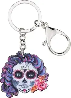 Acrílico de Halloween Calavera Llavero Accesorios Llaves del Coche Bolso Charms Horror Azúcar Calavera Regalos para las mujeres Niñas