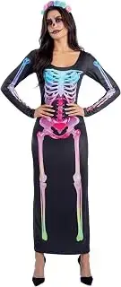 Smiffys Disfraz de esqueleto para mujer Sugar Bones