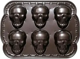 Molde Para Magdalenas, Diseño De Calaveras, Haunted Skull Cakelet Pan