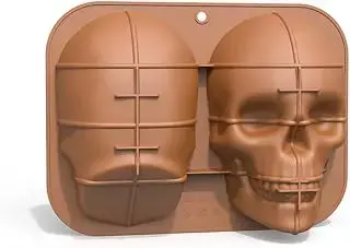 Molde de silicona para tartas con diseño de calavera grande para Halloween 3D