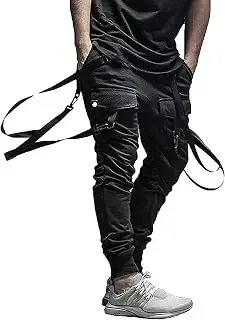 XYXIONGMAO · Ropa futurista para hombre, pantalones holgados, estilo gótico, ropa de calle, hip hop, pantalones cargo para hombre