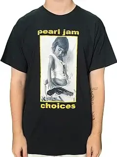 Rock Off officially licensed products Pearl Jam 'Choices' - Camiseta (Negra)