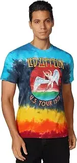 Liquid Blue · Led Zeppelin Icarus 1975 Tie Dye Short Sleeve T-Shirt Camiseta Hombre (Pack de 1)