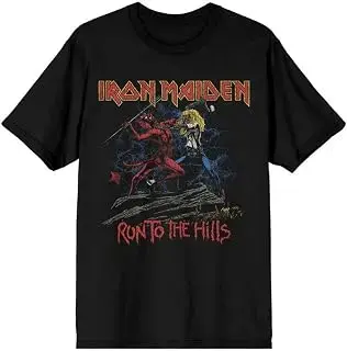 Camiseta Iron Maiden Run to the Hills, diseño desgastado