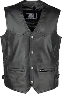 Chaleco Billie para hombre, estilo biker con botones