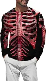 Camiseta de Halloween para hombre con esqueleto estampado