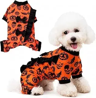 Pijama de calaveras para perros y gatos, cuatro patas