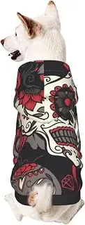Sudadera para perro con calavera de azúcar de colores