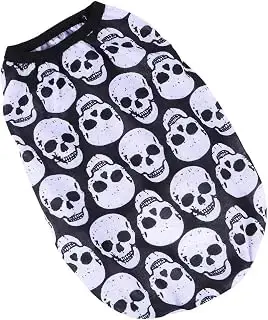 Camiseta de calavera para mascotas sin mangas