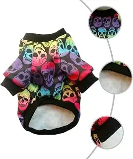 Suéter de calavera para perro, diseño de Halloween