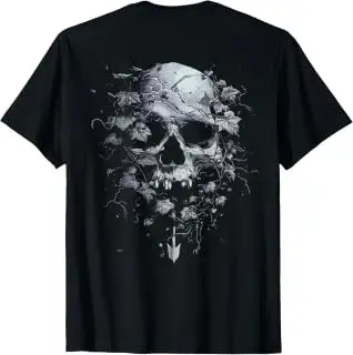 Camiseta con calavera estampada en la espalda