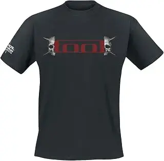 Skull Spikes Hombre Camiseta Negro, Regular