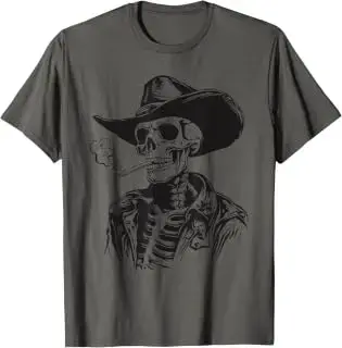 Camiseta western de esqueleto vaquero