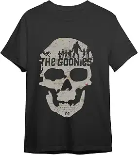 The Goonies Camiseta Hombre| Artículo Licenciado Oficial | Calavera De The Goonies | Negro | S, M, L, XL, XXL