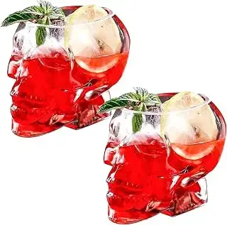 Set of two skull glasses