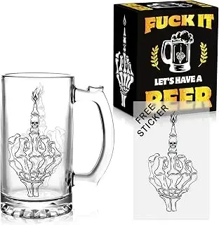 Skeleton gesture drinking glass