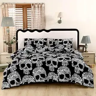 SDIII three-piece sugar skull comforter set