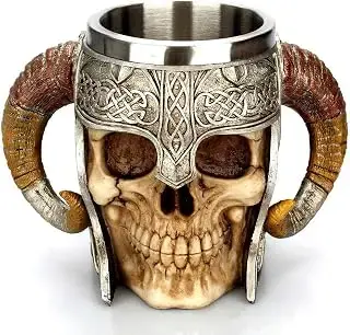 Viking-style skull tankard
