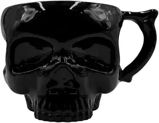 Anatomical Skull Mega black mug