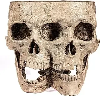 Double skull gothic planter