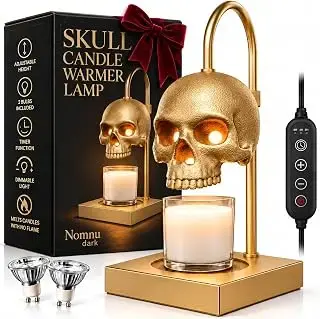 Lámpara calentadora de velas Nomnu de calavera