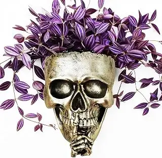 Maceta de pared con calavera para Halloween