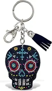 Sugar skull tassel keychain