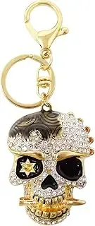 Honbay skull keychain with sparkly details