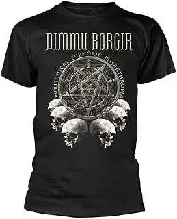 Puritanical Euphoric Misanthropia Skulls Hombre Camiseta Negro Regular