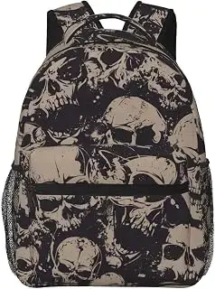 Retro skull laptop backpack