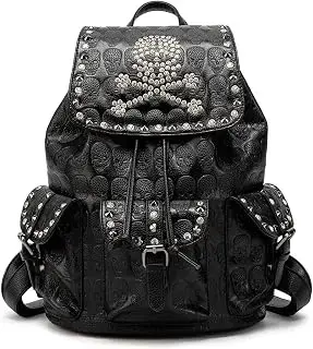 SV SENVAN embossed skull gothic backpack