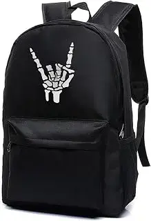 Embroidered skeleton hand backpack