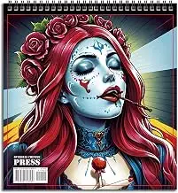 FUNLAVIE sugar skull adult coloring book