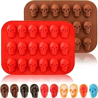 Juego de dos moldes de calavera para Halloween