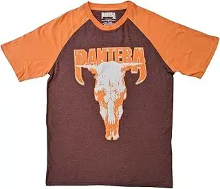 T Shirt Skull Band Logo Official Raglan Brown Camiseta Unisex Adulto