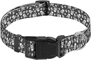 Collar para perro con hebilla y calaveras