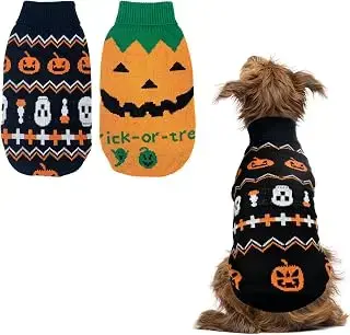 Juego de dos jerséis de Halloween para mascota