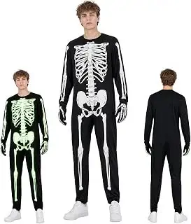 Disfraz de esqueleto con efecto 3D para hombre