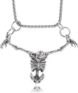 Collar de calavera de estilo punk