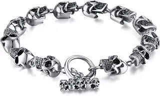 Pulsera de calavera de estilo punk