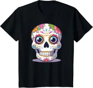 Camiseta infantil de calavera divertida