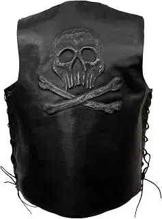 Chaleco Event Leather de calavera y huesos