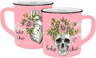 infinite by GEDA LABELS Taza con diseño de calavera, 400 ml