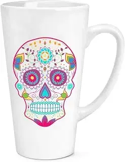Colorido Calavera 17oz Grande Latte Taza