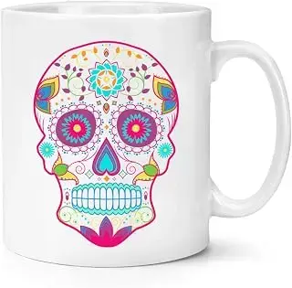 Colorido Calavera 10oz Taza